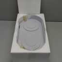 Elevated Slow Feeder Dog Bowls - Ceramic Food and Water Bowl Set with Stand - Raised Pet Dishes for Small and Medium Sized Dogs (White)