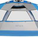 G4Free Easy Set up Beach Tent Deluxe XL, Pop up Sun Shelter for 3-4 Persons with UPF 50+ Protection Beach Shade with Extended Floor