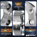 GAsupply ATV Wheel Spacers 4x110, Compatible with CFMoto, Segway, Yamaha, 1.5" 38mm Wheel Spacer Adapters 74mm Hub Bore with 121.25 Studs, 2 Pack