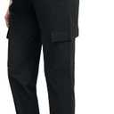 POSHGLAM Maternity Cargo Joggers Quick-Dry Lightweight Casual Lounge Hiking Active Pants (XX-Large, Black)