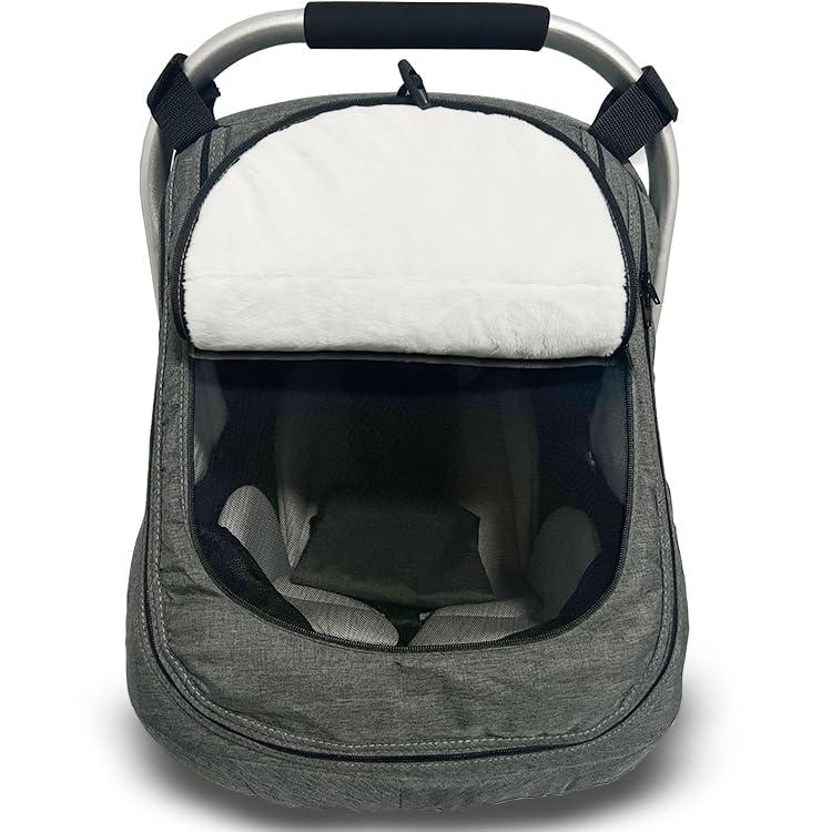 Car Seat Covers for Babies, Winter Fleece Covers Baby Car Seat Cover for Newborn Boy Girl,Universal Canopies Covers for Infants Carseat Cover Waterproof Protection Baby Covers Warm and Cozy (Grey)