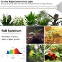 STERREN Grow Lights Stand for Indoor Plants, Full Spectrum Plant Floor Lamp for Indoor Growing, 22W LED Plant Light with 4/8/12H Timer, 47 Modern White Standing Grow Light for All Stages,1437lm