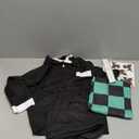 VZQI Halloween Cosplay Costumes Kamado Tanjir Kids Anime Kimono Halloween Green Cloak