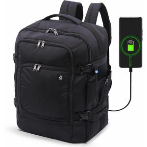 Aerolite AA & Delta Airlines Travel Backpack for Adults - Maximium Size Personal Item Backpack 18x14x9 with YKK Zippers | Lightweight & Eco Friendly Shoulder Backpack with USB Charging Port