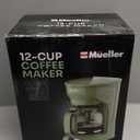 MELLERHOME 12-Cup Drip Green Coffee Maker, Borosilicate Carafe, Auto-Off, Reusable Filter, Anti-Drip, Keep-Warm Function, Clear Water Level Window, Green Kitchen Accessories & Dcor