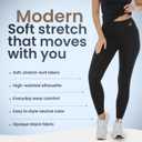 OSYA Mid Rise Leggings for Women Soft Stretchy Comfortable Casual Everyday Leggings, All-Day Wear ( Size: XL)