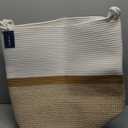 COMSE Extra Large Blanket Basket, Tall Woven Storage Basket, Nursery Hamper, 15.7x 21.7, Cotton Rope Laundry Hamper for Toys Clothes Towels, Blend White/Camel