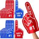 Wettarn Giant Foam Finger Bulk 18 Inch We're Number 1 Foam Hand Team Cheer Fan Finger for Sports Events Basketball Baseball Football Games School Club