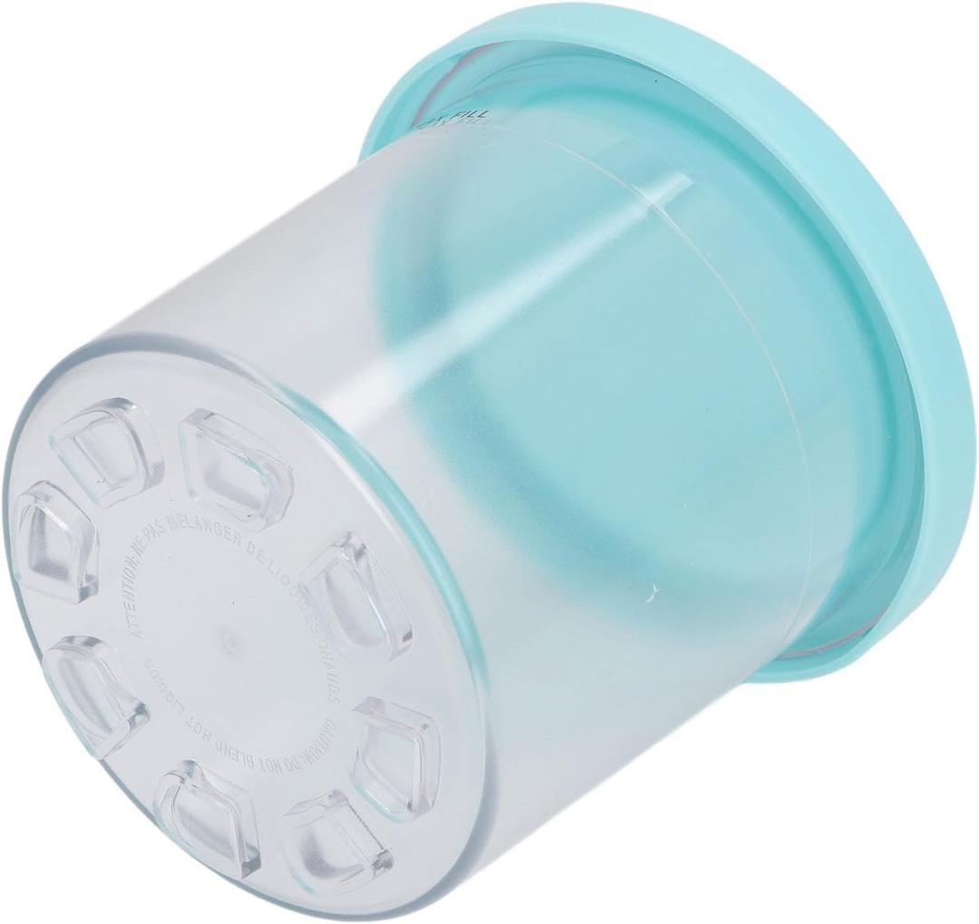 Ice Cream Containers Leakproof Stackable Design for Homemade Treats Variety Pack Storage PET Lid Transparent PC Cup Body (Blue), 4 Pack