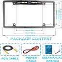 License Plate Backup Camera HD Night Vision Rear View Camera with 8 LEDs 170 Viewing Angle Waterproof Backup Rear Camera for Cars