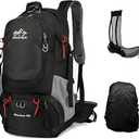 Vellyhiker 50L Hiking Backpack for Outdoor Camping Travel Cycling Daypack Ultralight Backpack for Adults Travel Daypack (Black)