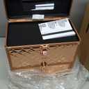 Makeup Train Case Professional Makeup Organizer Case with Drawer Mirror Extra Large Makeup Manicure Accessory with Dividers Travel Cosmetic Case for Cosmetologist Nail Tech Kits Makeup Case Rose Gold