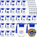 25 Pcs Graduation Cap Candy Jars with Tassels & Stickers - 2026 Graduation Party Favors, Graduation Candy Containers Bulk for DIY Grad Table Party Supply Gifts