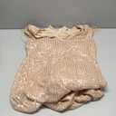 Women 1920s Plus Size Formal Dress Tassels Sleeve Sequins Gatsby Maxi Evening Gown (XX-Large, Beige)