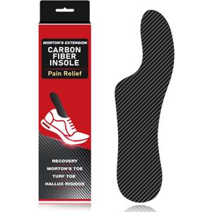Mortons Extension Carbon Fiber Insole 1pc | Rigid Mortons Extension Orthotic Shoe Insert | Broken Toe Insert for Hallux Rigidus, Turf Toe & Mortons Toe 23.5cm(Fit Men Size 6/Women 7)