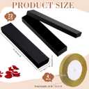 Equsion 72 Pcs Black Jewelry Gift Boxes for Necklace Bulk 8.66 x 1.77 Inch Cardboard Jewelry Gift Boxes Sponge Filled with 4 Rolls Gold Ribbon Long Necklace Box for Wedding Birthday Anniversary