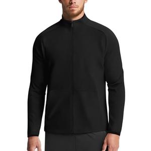 Zengjo Mens Zip Up Jacket Athletic(Black,M)
