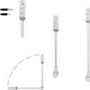 Outlet Extender Features Outlet for Hard-to-Reach Spaces, Extending 21''-27'', Suitable for Placement Behind Bedside Tables, desks, Sofas, etc. 2 AC Outlets, USB-C Ports, USB-A Ports.