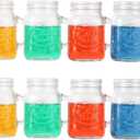 Lily's Home Mini 3.7 Oz Mason Jar Shot Glasses With Handles, Just Like the Real Deal Except Smaller, A Funny Gift and Conversation Piece at BBQs and Parties, Clear (3.25" x 1.75", Set of 8)