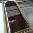 GlasFlength Full Length Arched Mirror, 59"x20" with Wooden Thin Frame - Standing, Hanging, or Leaning - Bedroom, Floor, Dressing Mirror