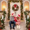 15 PCS Christmas Tree Ornaments Velvet Balls, 3.15 Inch Large Velvet Christmas Tree Ball Ornaments Set Star, Shatterproof Plastic Hanging Bulb for Xmas Tree Decorations - Multicolor Green Brown Beige