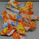 COZYEASE Women's 4 Piece Swimsuits Sexy Bikini Sets Triangle Bathing Suit with Mesh Cover Up Beach Skirt & Bandana M Multicolor All Over Print