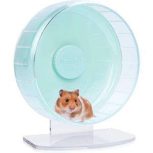 Niteangel Super-Silent Hamster Exercise Wheels: - Quiet Spinner Hamster Running Wheels with Adjustable Stand for Hamsters Gerbils Mice Or Other Small Animals (M, Mint Green)