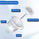 3 x Shower Handle, Compatible with Moen 100710 Series Thermostatic Single Bathtub and Shower Replacement Handle Kit, White with Water Drop Knob Insert, 1 Piece Pack