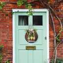 St Patrick's Day Door Sign Welcome Gnome Door Decor Hanging Green Shamrock Sign Decorative Farmhouse St.Patrick's Day Wooden Shamrocks Irish Welcome Sign for Holiday Decor, 12 x 11.5