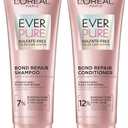 L'Oreal Paris EverPure Sulfate-Free Vegan Hair Care Kit - Shampoo and Conditioner to Strengthen and Repair Hair Bonds
