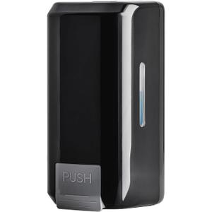 Wall Mounted Soap Dispenser with Large 34 oz. Capacity - A Black Commercial Hand Soap Dispenser or Hand Sanitizer Wall Mount Unit That Holds 25 pct More Than Other Brands - ADA Compliant