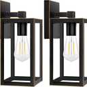 2-Pack Outdoor Wall Light, Waterproof Porch Lights Outdoor, 10" Bronze Outdoor Lights for House with Clear Glass for House, Porch, Front Door, Garage, Patio, Bulbs Not Included (10.6 Inch)
