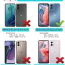 Qinmay Phone Case for Motorola Moto G Play 2024 4G Case with HD Screen Protector, Heavy Duty Shockproof & Dropproof 3-Layer Cover Phone Case for Moto G Play 2024 (PurpleSkyBlue)