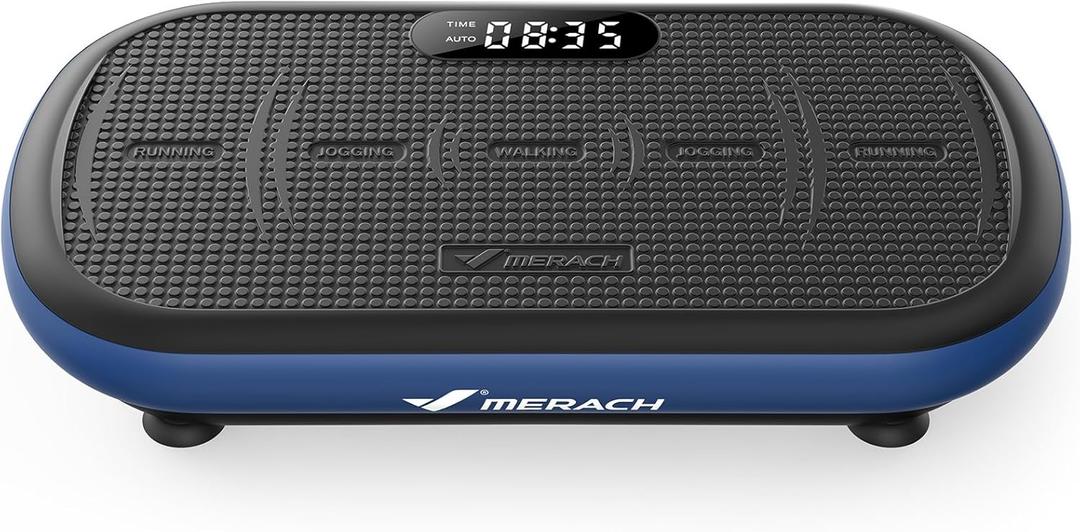 MERACH Vibration Plate Exercise Machine, Vibration Plate 440 Lbs Capacity, Bluetooth and Silicone Pedal, Stimulate Deep Fat, Vibration Plate for Lymphatic Drainage, Vibrating for Weight Loss