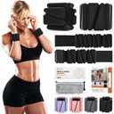 Wrist Weights, Ankle Weights for Women Men, Adjustable Wrist Weighted Bracelet for Home Gym Workout, Running, Yoga, Exercise, Strength Training (2 lb Pair (1 lb Each), Black)