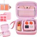 YouKnow Hard Case and Silicone Cover for Yoto Mini Player, Kids Audio Music Accessory with Card Case Holder for up to 10 Cards (Pink)