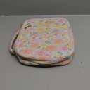 XKDOUS Large Bible Bags Floral Bible Cover with Durable Handle, Tabs, Pens, Study Supplies Carrier Organizer, Church Book Carrying Case Christmas Gifts for Women (Cotton Orange)