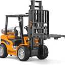 Forklift Toys for Kids Construction Truck Forklift,Metal DieCast Forklift Toy,Pull Back Fork Lift Toy with Lights and Sounds,Toy Forklift with Liftable Design,Forklift for Kids Age 3 and Up