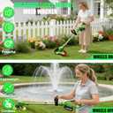 Cordless Weed Wacker Eater Electric Battery Powered, 21V Lightweight Weed Trimmer Edger Lawn Tool with 2Pcs 2000mAh Battery
