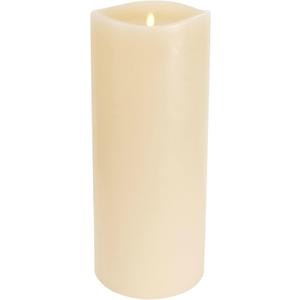 Luminara Grand Pillar Flameless LED Candle, Ivory 6.25" x 15", Battery Operated Real Wax w/Timer, Moving Flame, Realistic Unscented Home Decor Safe