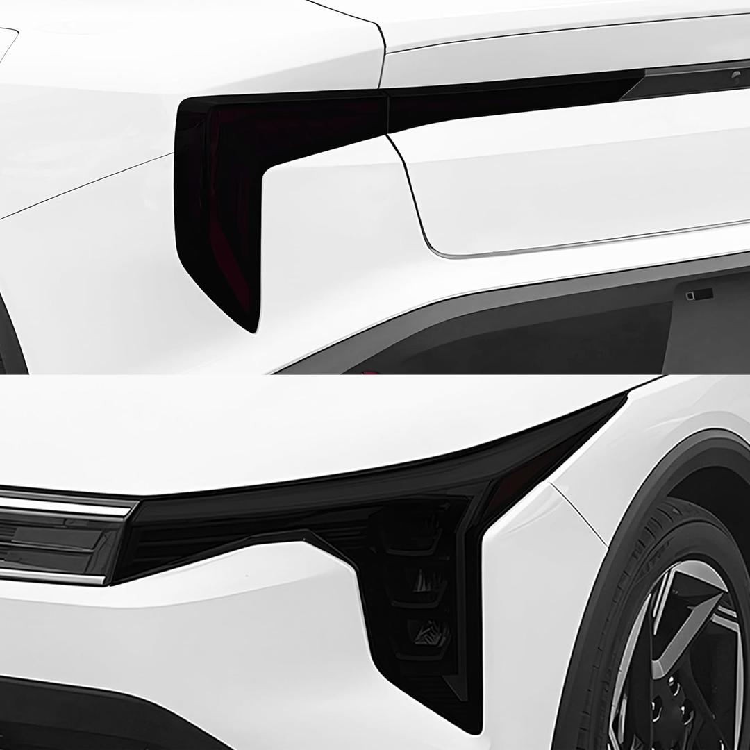 BOGAR TECH DESIGNS Precut For KIA K4 2025-2026 Full Headlight Taillight Head Tail Light Tint Kit, Dark Smoke