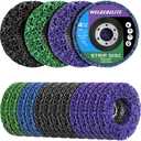 WelderElite 11-Pack Paint Stripper Discs for Angle Grinder, 4-1/2" x 7/8" - Multi-Surface Rust, Paint, and Oxide Removal Wheels for Metal and Wood
