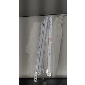 22 Inch Soft Close Drawer Slides, 1 Pair Heavy Duty Side/Bottom Mount Drawer Glides for Cabinet, Dresser Drawers Replacement, White