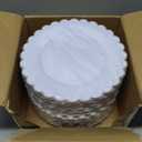 SUT 72 Pcs White Plates Disposable, White Plastic Plates With Gold Trim, 10.25 Inch Gold Dinner Plates, Fancy Plastic Plates, Plates Disposable Heavy Duty for Parties, Banquets