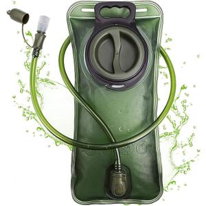 Hydration Bladder Water Bladder for Hiking Backpack, Upgrade Leak-Proof Water Reservoir Premium Water Pouch Water Storage Bag Reservoir Hydration Pack Replacement (2L, Green)