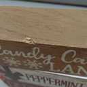 4 Pcs Christmas Candy Cane Table Decor Christmas Wooden Decorative Signage Red and White Stripes Candy Cane Xmas Tiered Tray Decor Centerpieces Farmhouse Wooden Block Set for Home