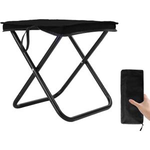 Camping Stool Portable Pocket Handbag Stool, Collapsible Chair Folding Stool for Adults Holds 275lbs, Small Camp Seat for Camping (1 PC)