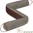 TORRAMI Under Door Draft Stoppers 30 Inch, Heavy Triangle Stop Draft Block Cold Air/Wind/Breeze Noise Blocker Door Sweeps Weather Stripping Bottom Seal Brown