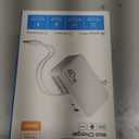 4 in 1 Retractable Wall Charger with Dual Cables,40W Retractable Phone Charger Wall Plug with Dual USB Ports,20W USB C Chargers Block Fast Charging for iPhone 17 16 15 14 13, LG, Galaxy S24 23, Pixel (White)