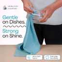 Turquiose Blue Kitchen Towels Set of 3, Durable & Super Absorbent Dishcloths Pack, 100% Cotton, Reusable, Durable, Quick Dry Towels for Daily Kitchen Use, Wiping & Drying Dishes